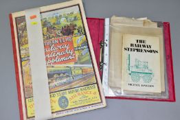 EARLY RAILWAY EPHEMERA, a collection of photographs, letters and publications relating to railways