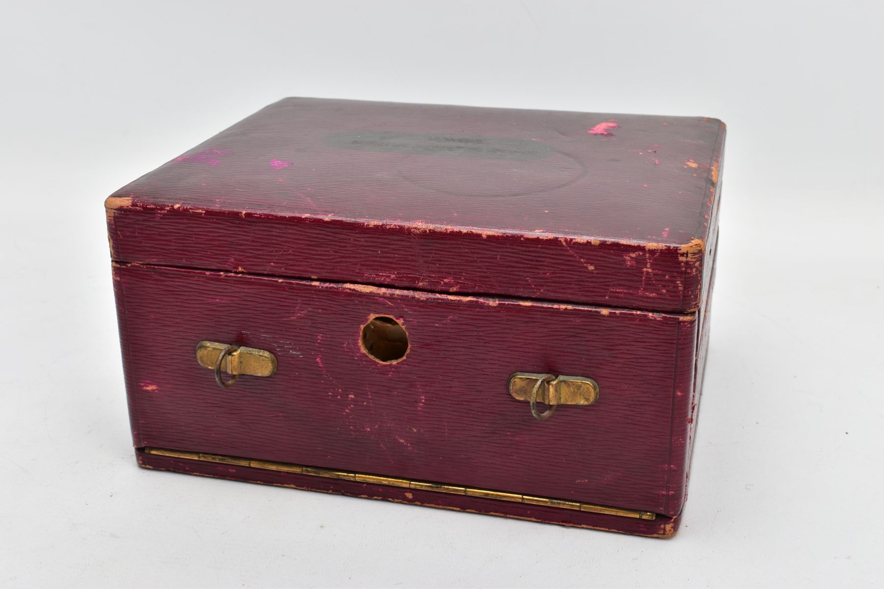 A HINGED BOX OF MAINLY COSTUME JEWELLERY, to include a jet book charm engraved with a church and - Image 8 of 9