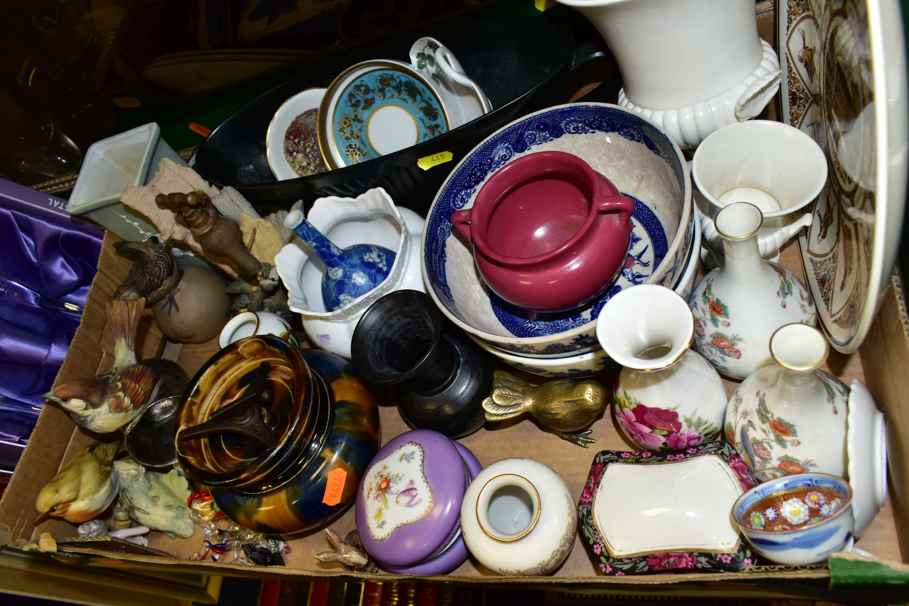 SIX BOXES OF CERAMICS AND GLASS, including Royal Albert Old Country Roses teapot, vintage Poole - Bild 13 aus 18