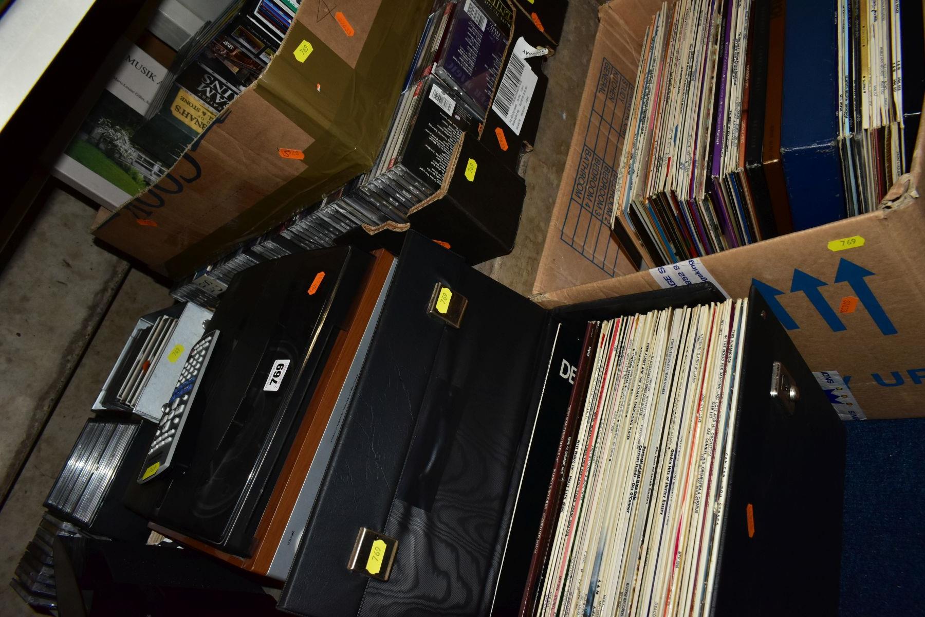 A COLLECTION OF LPs, CDs, TAPES AND AUDIO EQUIPMENT including approximately ninety LPs from