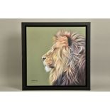 DARRYN EGGLETON (SOUTH AFRICA 1981) 'KING OF THE SAVANNAH' a portrait of a Lion, signed limited