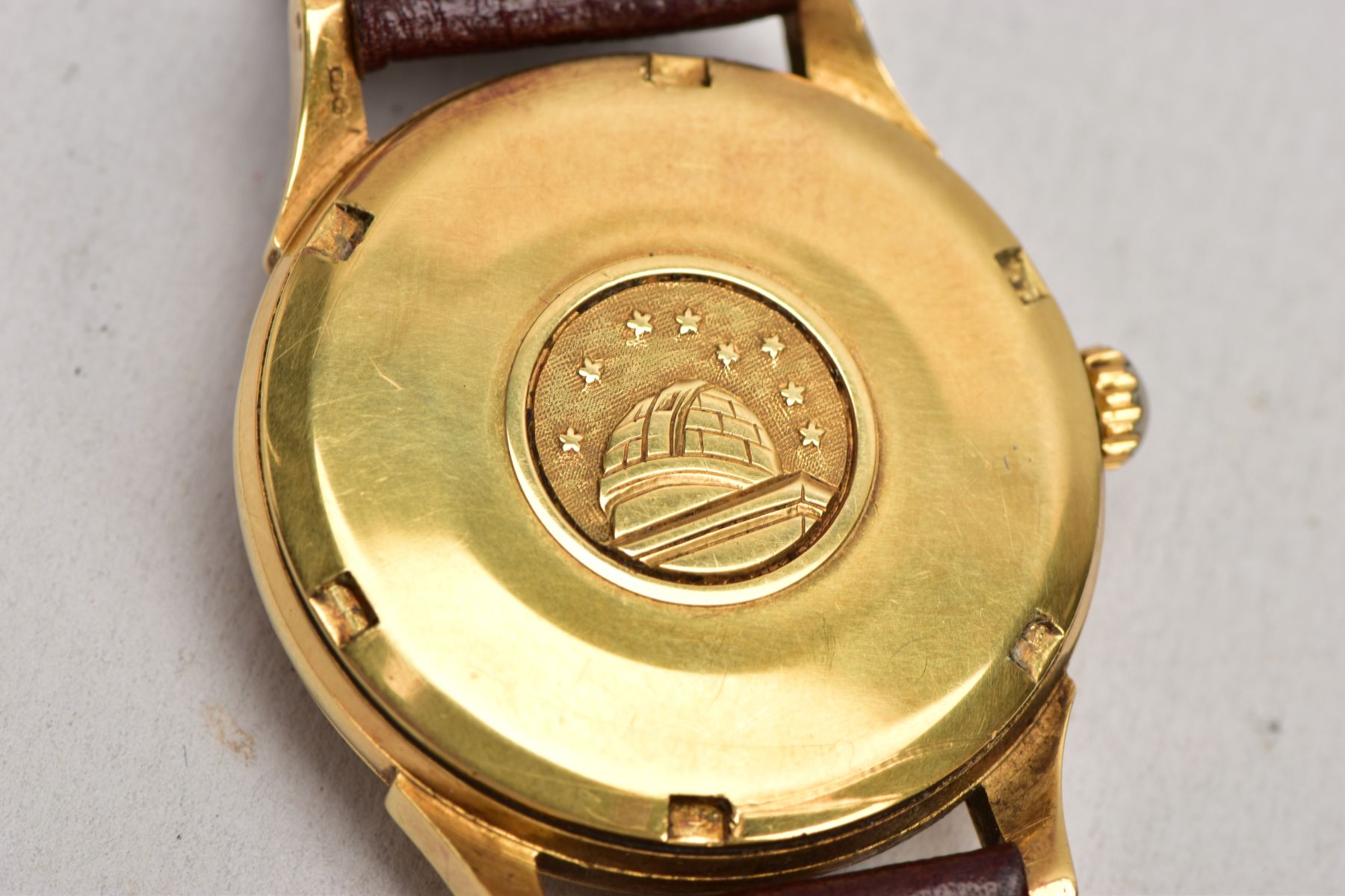 A GENTS 18CT GOLD OMEGA CONSTELLATION WRISTWATCH, automatic movement, round champagne dial signed ' - Image 3 of 9