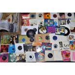 A BOX OF SINGLES, mostly from 1980's and 1990's, various artists, some centres missing on a few