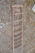 A VINTAGE WOODEN STEP LADDER 2m high