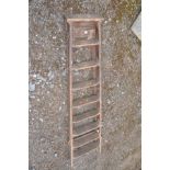 A VINTAGE WOODEN STEP LADDER 2m high