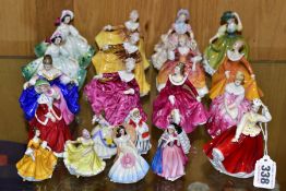 A COLLECTION OF TWENTY ONE SMALL AND MINIATURE ROYAL DOULTON LADIES, comprising 'Gail' HN3321, '