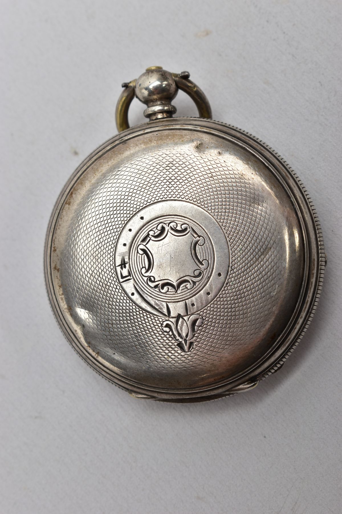 TWO EARLY 20TH CENTURY SILVER OPEN FACE POCKET WATCHES, both with white faces and black Roman - Image 3 of 9