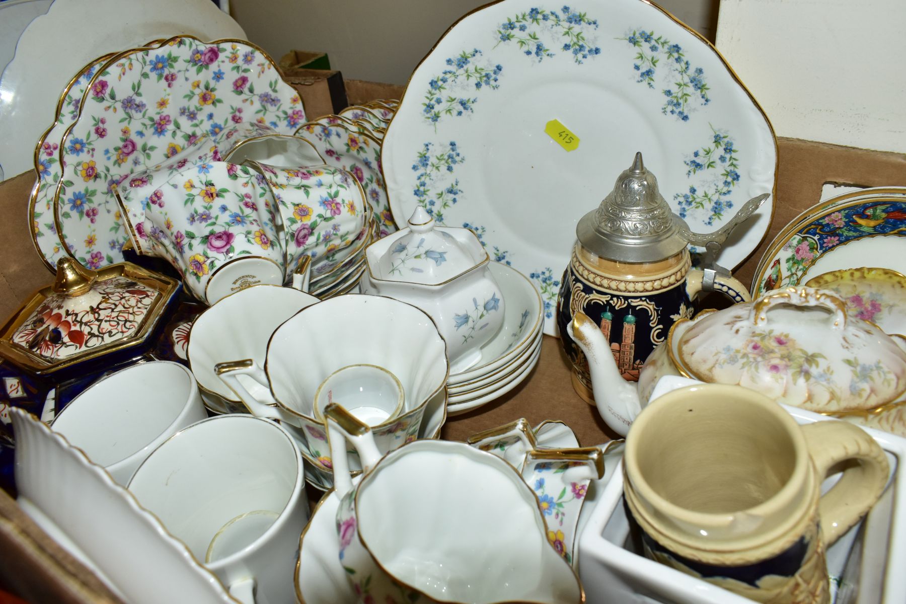 SIX BOXES OF CERAMICS AND GLASS, including Royal Albert Old Country Roses teapot, vintage Poole - Bild 10 aus 18