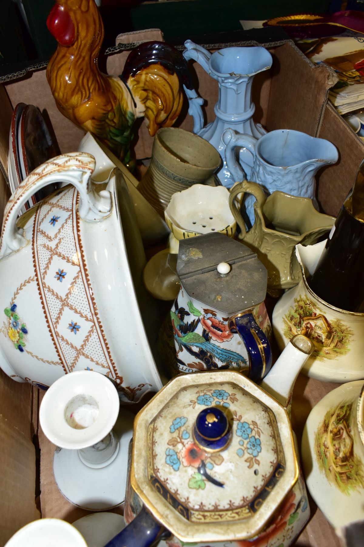 FIVE BOXES OF CERAMICS, to include small quantity of Susie Cooper design, Wedgwood Blue Anemone ( - Image 9 of 13