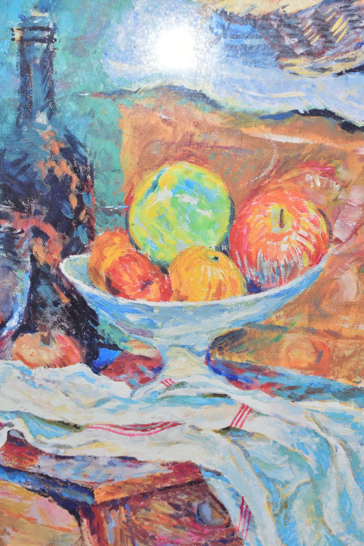 ROLF HARRIS (AUSTRALIAN 1930) 'STILL LIFE - HOMAGE TO CEZANNE' a limited edition print, 158/695 - Image 3 of 4