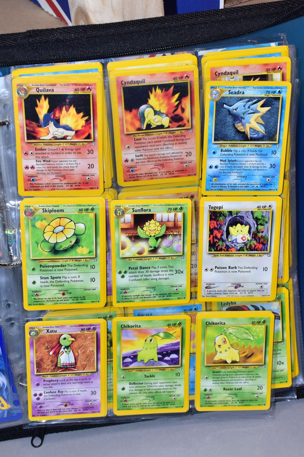 A BLUE POKEMON FOLDER CONTAINING AN ALMOST COMPLETE NEO GENESIS SET, which includes first - Bild 18 aus 33