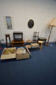 A QUANTITY OF OCCASIONAL FURNITURE, to include a mahogany nest of three tables, teak coffee table,