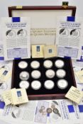 A COLLECTION OF ROYAL MINT SILVER COINS OF QUEEN ELIZABETH THE QUEEN MOTHER to include sixteen