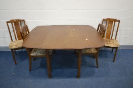 A G PLAN OAK DROP LEAF DINING TABLE, length 140cm x closed length 67cm x depth 118cm x height 73cm