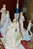 FIVE PRINCESS DIANA FIGURES, comprising four Limited Edition Coalport figures, all with