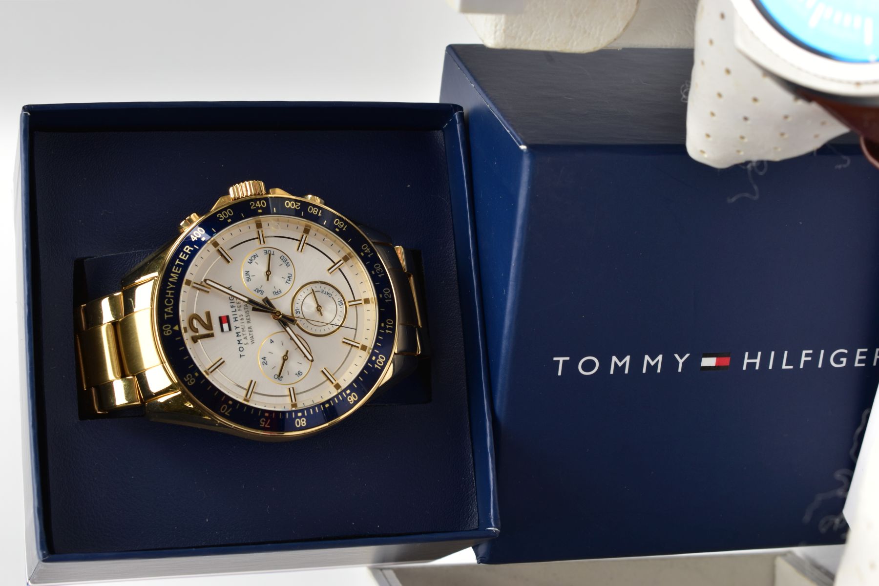 FOUR BOXED GENTS WRISTWATCHES, to include a 'Tommy Hilfiger' chronograph wristwatch fitted with a - Image 9 of 9