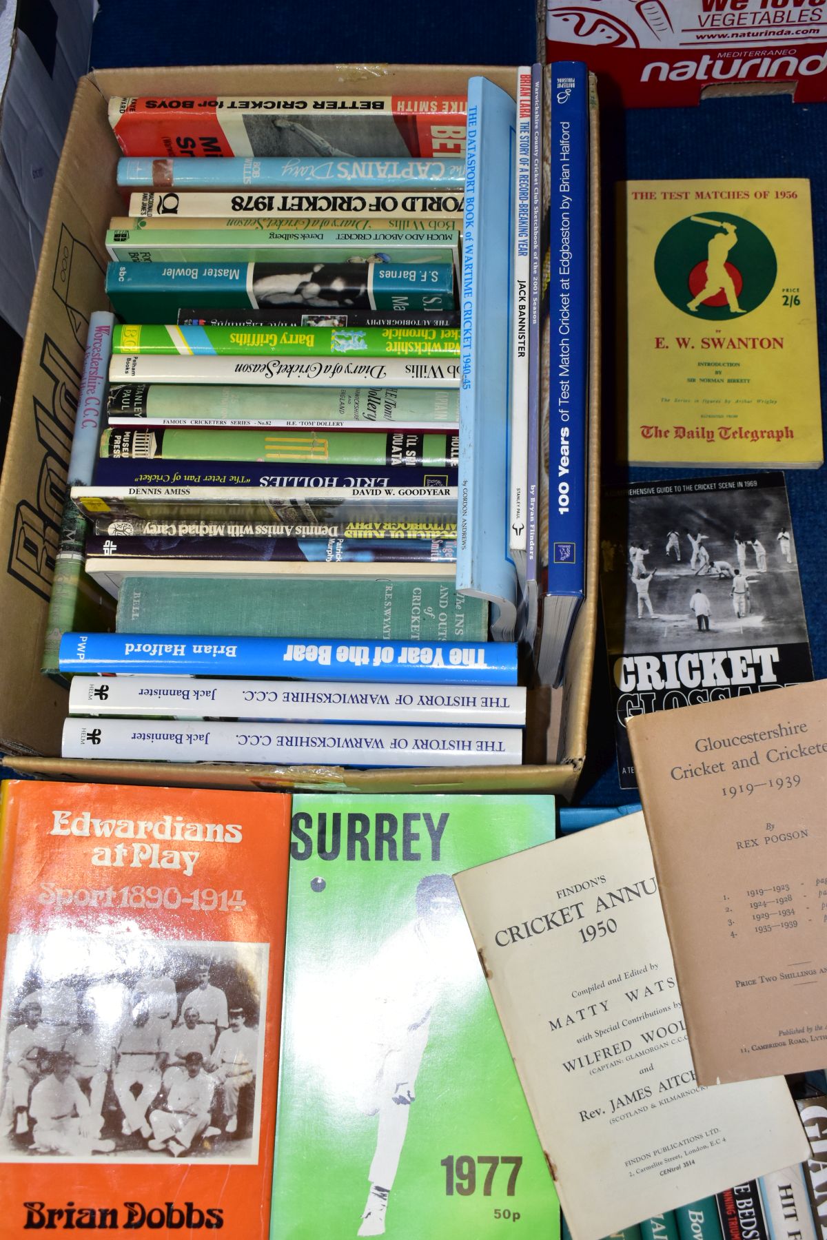 CRICKET BOOKS, four boxes containing approximately 90 Cricket titles including works by John Arlott, - Bild 5 aus 5