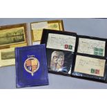EPHEMERA AND POSTAL HISTORY, three albums containing an unusual collection of Arms and Crests,