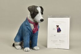 DOUG HYDE (BRITISH 1972) 'SUITED AND BOOTED' limited edition sculpture of a dog 44/595 with
