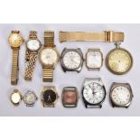 A SELECTION OF WATCHES AND WATCH HEADS, to include Pulsar, Nivada, Aldo, Montine, Ingersoll etc.,