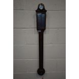 O'COMITTI OF HOLBORN, A 20TH CENTURY MAHOGANY CISTERN STICK BAROMETER, height 100cm