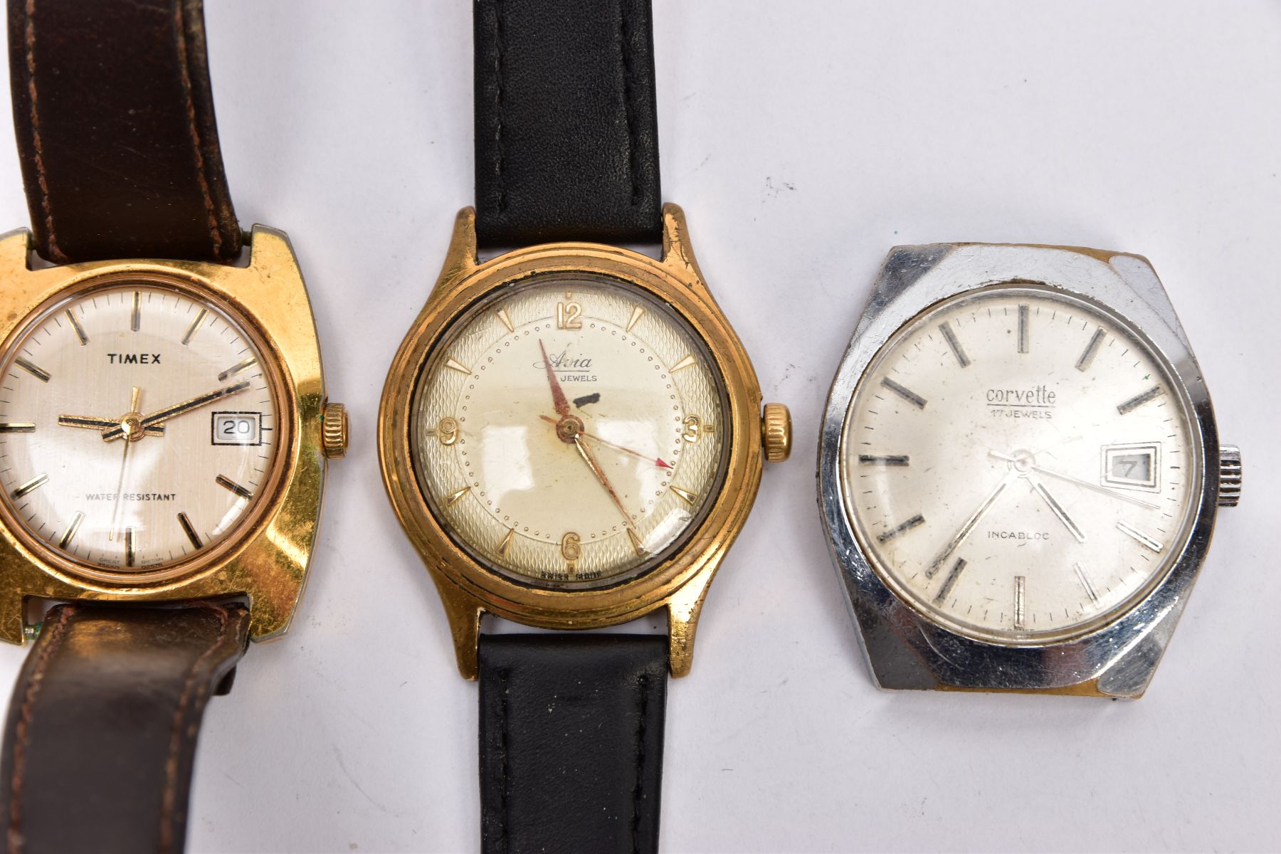 THREE GENTLEMAN'S WATCHES AND A WATCH HEAD, to include Sekonda, Avia, Timex and a Corvette watch - Image 3 of 4