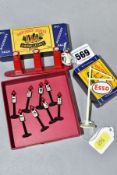 TWO BOXED MOKO LESNEY MATCHBOX SERIES ACCESSORY PACKS, ESSO Petrol Pump Set, No.1 and Road Signs