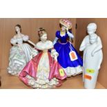 FOUR ROYAL DOULTON FIGURINES, comprising 'Lucy' HN3653, 'Mary' Figure of the Year 1992 HN3375,
