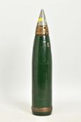 WWII? ErRA OR POST LARGE ARTILLERY SHELL (painted green), case has no base and is approximately 45cm