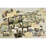 A BOX CONTAINING TWO PHOTO ALBUMS and large number of loose photos and letters relating to a