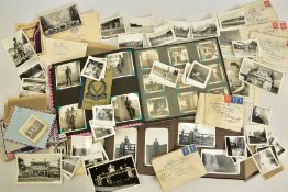 A BOX CONTAINING TWO PHOTO ALBUMS and large number of loose photos and letters relating to a