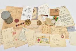 A SMALL ARCHIVE OF LETTERS, EPHEMERA and items to F.A.ROLT, boxed WW2 Defence Medal to a Captain F A