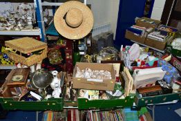 EIGHT BOXES AND LOOSE VINTAGE AND CONTEMPORARY HOMEWARES AND COLLECTABLES to include 1981 Royal