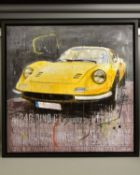 MARKUS HAUB (GERMAN 1972) 'YELLOW 246 DINO GT' a Ferrari sports car, signed bottom right and