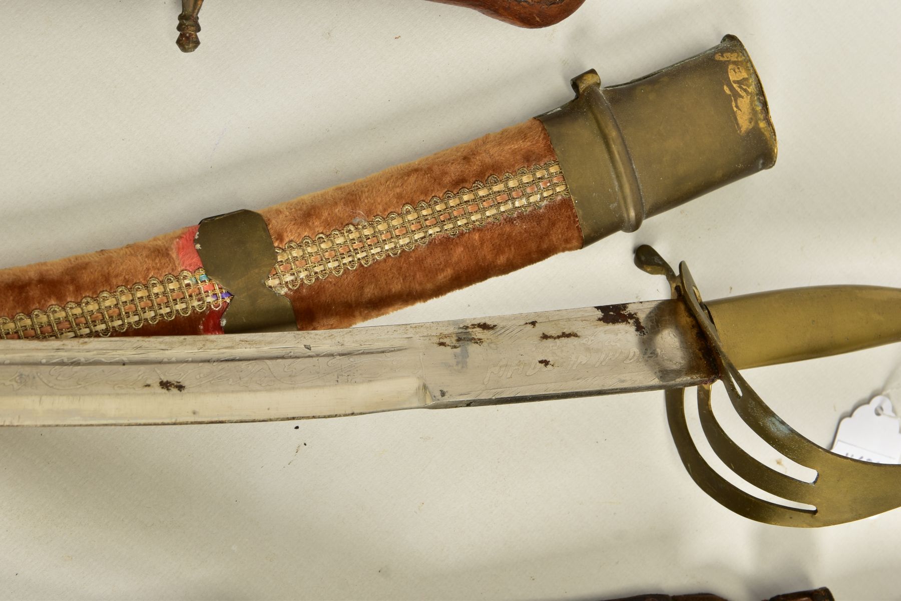 TWO EXAMPLES OF INDIAN SUB-CONTINENT TOURIST PIECE DAGGERS, both marked India, both with scabbards - Image 3 of 8