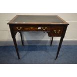 MAPLE AND CO, LONDON, AN EDWARDIAN ROSEWOOD AND MARQUETRY INLAID LADIES DESK, with a black leather