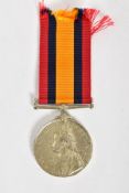 A CAST REPRODUCTION OF A QUEENS SOUTH AFRICA MEDAL, no bars, named 0733 W SAPr T. Comins, TEL BN R.