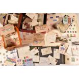 COLLECTION OF STAMPS in box, housed in albums and on cards, main interest in early to mid period