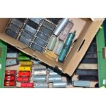 A QUANTITY OF UNBOXED AND ASSORTED MAINLY HORNBY DUBLO WAGONS, mainly tinplate and diecast versions,
