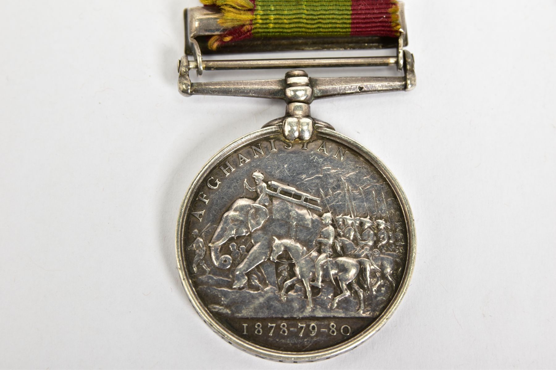 AN AFGHANISTAN MEDAL 1878/9/80 Bar Ahmed Khel, with ribbon period clasp fastener, named to 5251 - Image 4 of 7