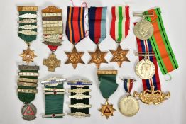 A WWII 1939-45, ItTALY, BURMA STAR, DEFENCE & WAR MEDAL (un-named as issued) City of Birmingham