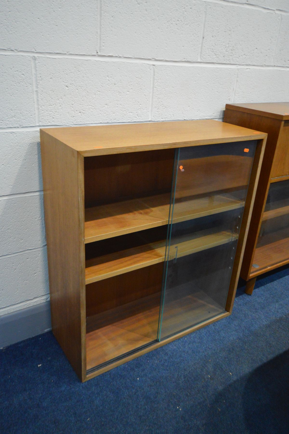 A MID 20TH CENTURY DANISH STYLE TEAK BOOKCASE, with a fall front compartment besides two drawers, - Image 3 of 4