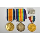A WWI BRITISH WAR AND VICTORY MEDALS named to M-273495 Pte A.W.Tripp. ASC, together with a 1902