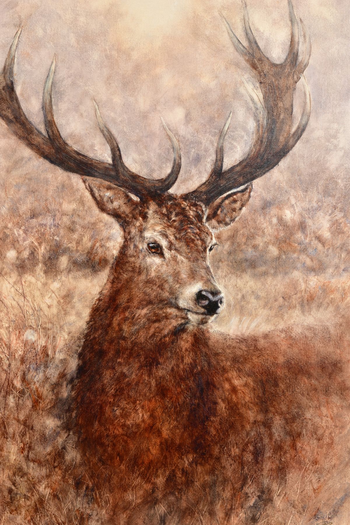 GARY BENFIELD (BRITISH 1965) 'NOBLE' a portrait of a Stag, signed limited edition print 77/195, with - Image 2 of 7