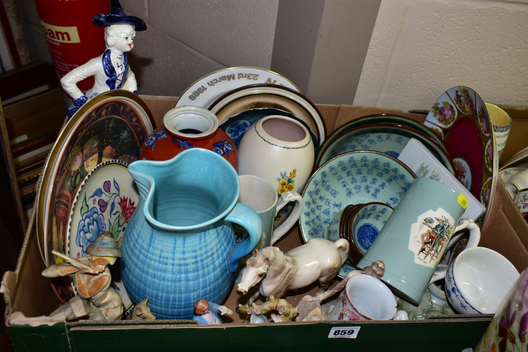 TWO BOXES AND LOOSE CERAMICS to include Beswick 'Pickwick', 'Lancaster Sandland', 'Raleigh' and ' - Image 2 of 5