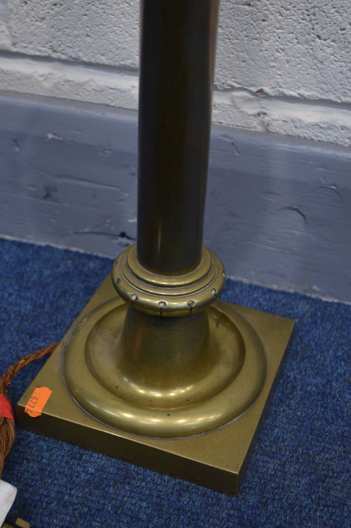 A 19TH CENTURY PALMER & CO TELESCOPIC TABLE LAMP, later converted to electricity, stamped to side, - Image 5 of 6