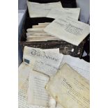 INDENTURES, approximately fifty documents dating from 1800 - 1870's, mostly Leases, Conveyances