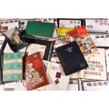 A COLLECTION OF STAMPS AND FDCs in banana box, includes GB FDCs from 1960s to 1990s, mid period