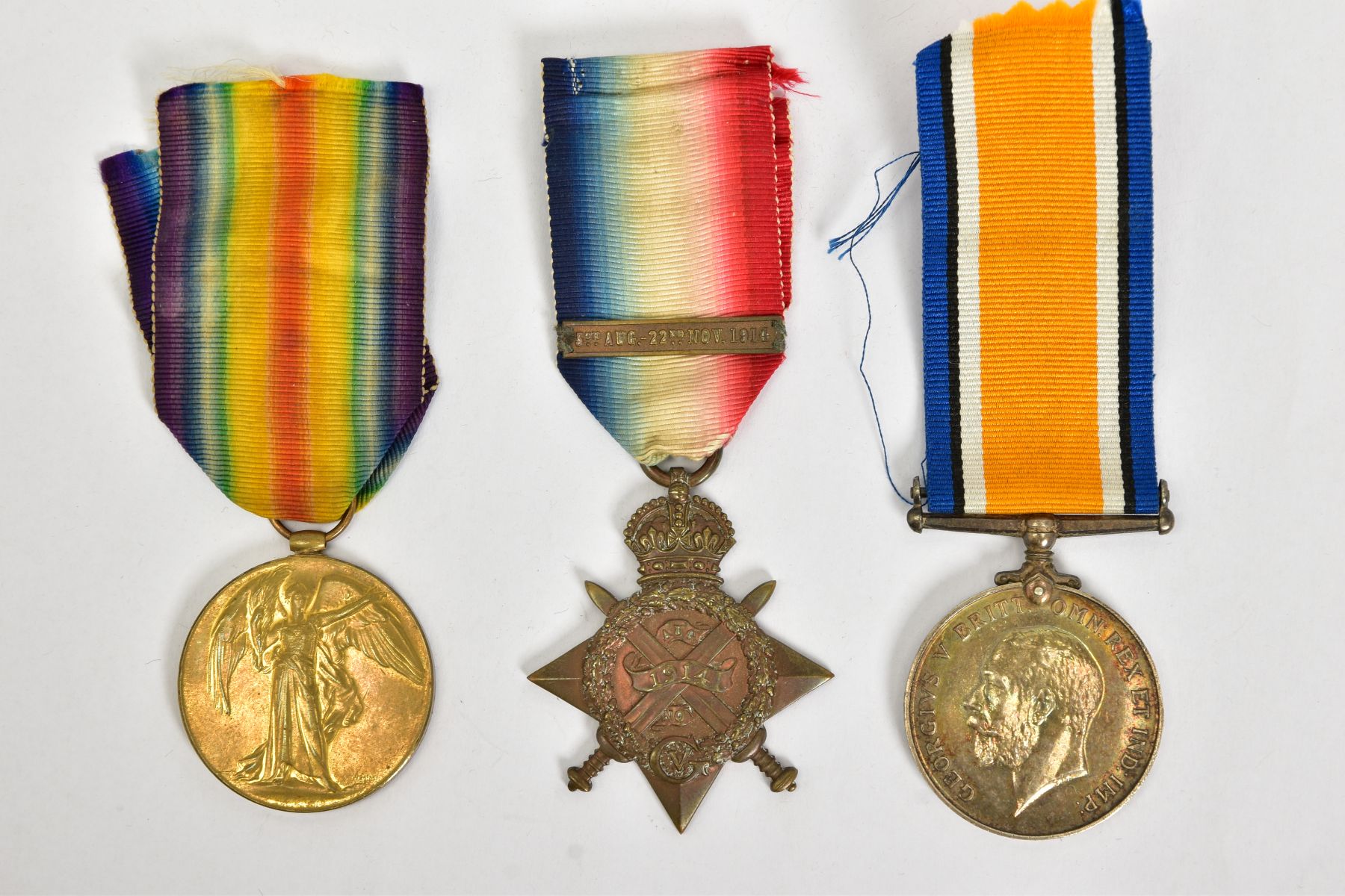 A WWI 1914 STAR AND AUG-NOV BAR, together with British War Medal named to 9260 Pte W Shaw. RAMC *A/