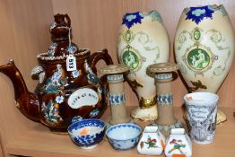 A SMALL GROUP OF 18TH/19TH AND 20TH CENTURY CERAMICS, including a late 18th Century pearlware tea